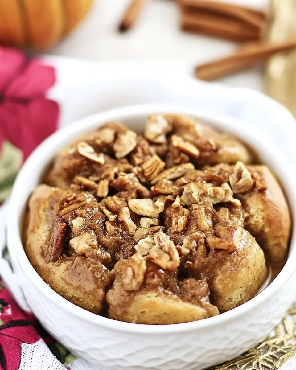 Pumpkin Cinnamon Roll Bake