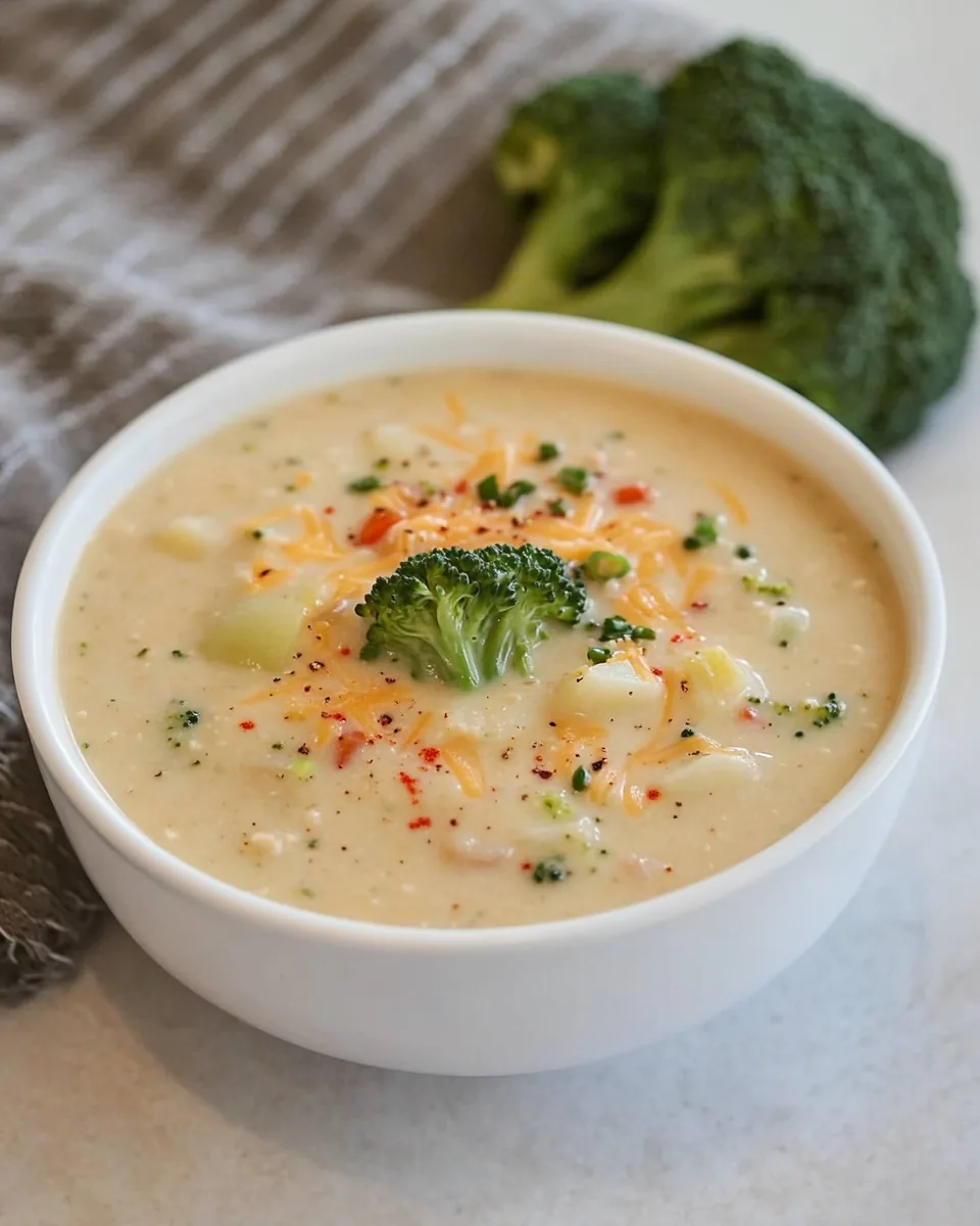 Queso Broccoli Potato Chowder