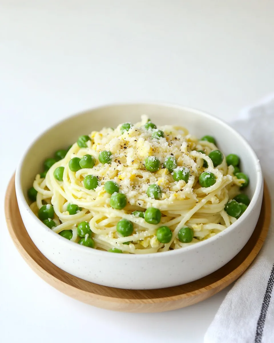 Quick Pasta with Peas