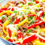 Quick and Easy Chicken Cheesesteak Skillet
