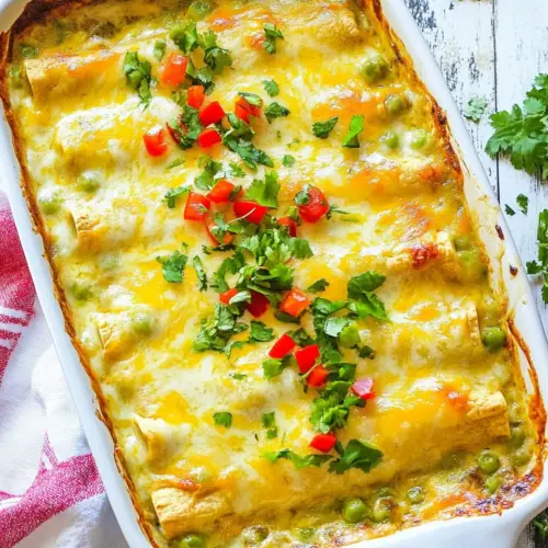Green Chile Chicken Enchilada Casserole