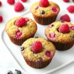 Raspberry Chocolate Almond Flour Muffins