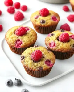 Raspberry Chocolate Almond Flour Muffins