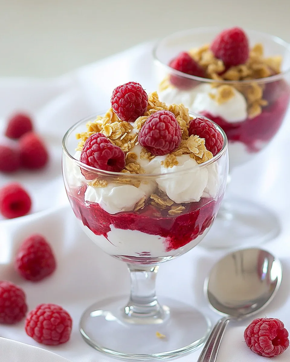Raspberry Greek Yogurt Parfait