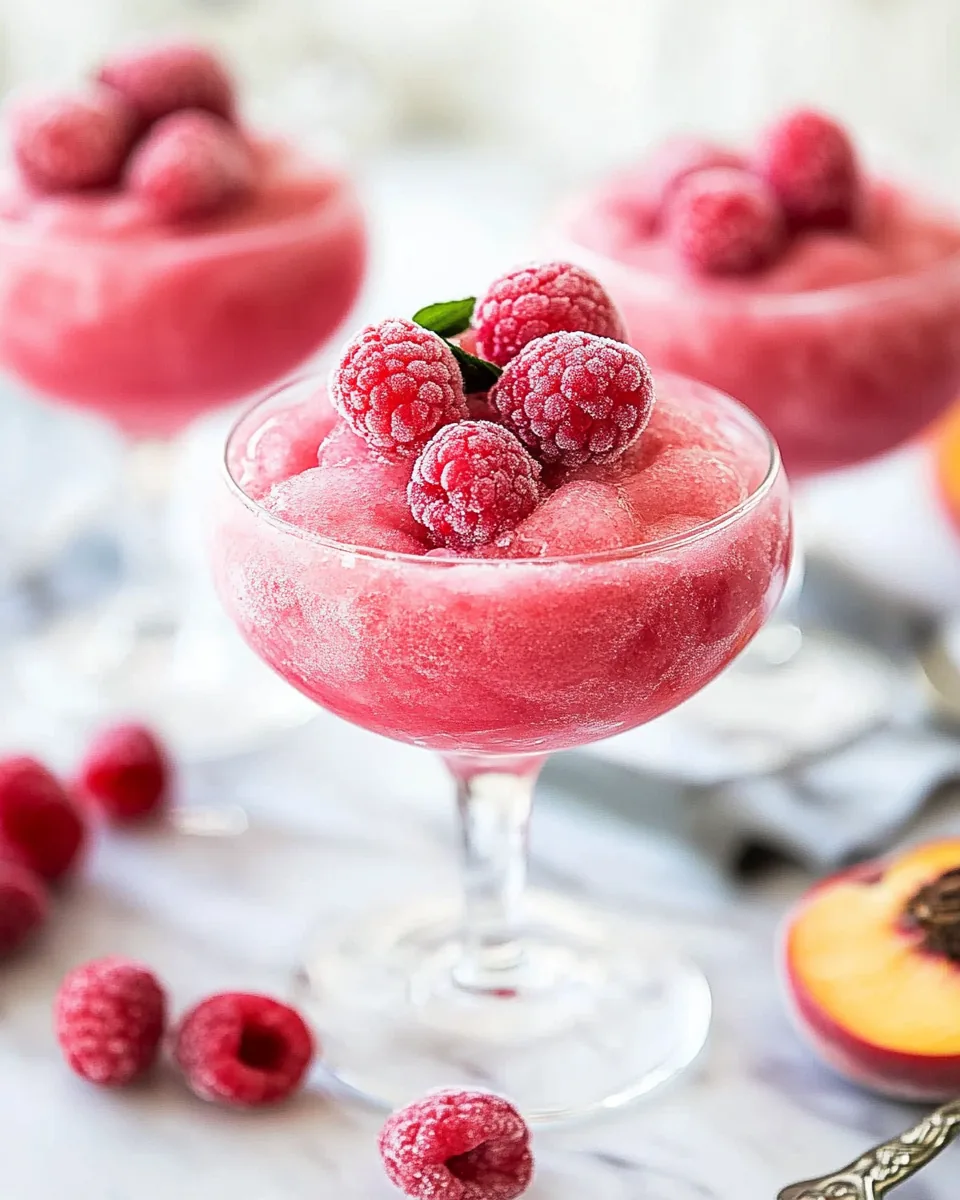 Raspberry Peach Frosé