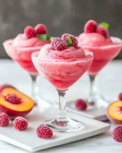 Raspberry Peach Frosé