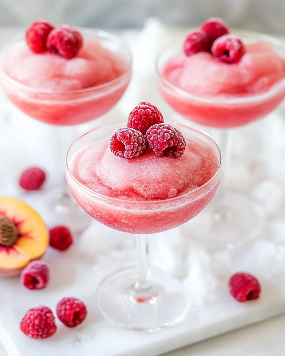 Raspberry Peach Frosé