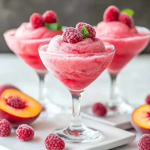Raspberry Peach Frosé