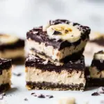 Raw Chocolate Banana Cashew Cream Pie Bars