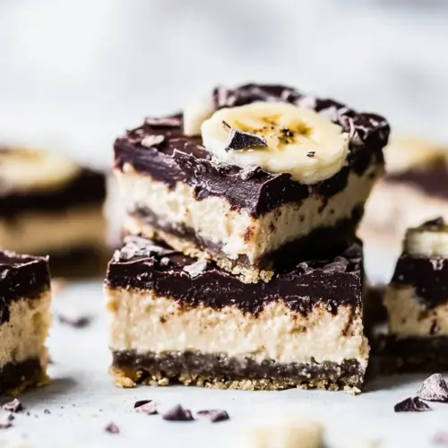 Raw Chocolate Banana Cashew Cream Pie Bars