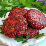 Red Rice and Beet Cakes