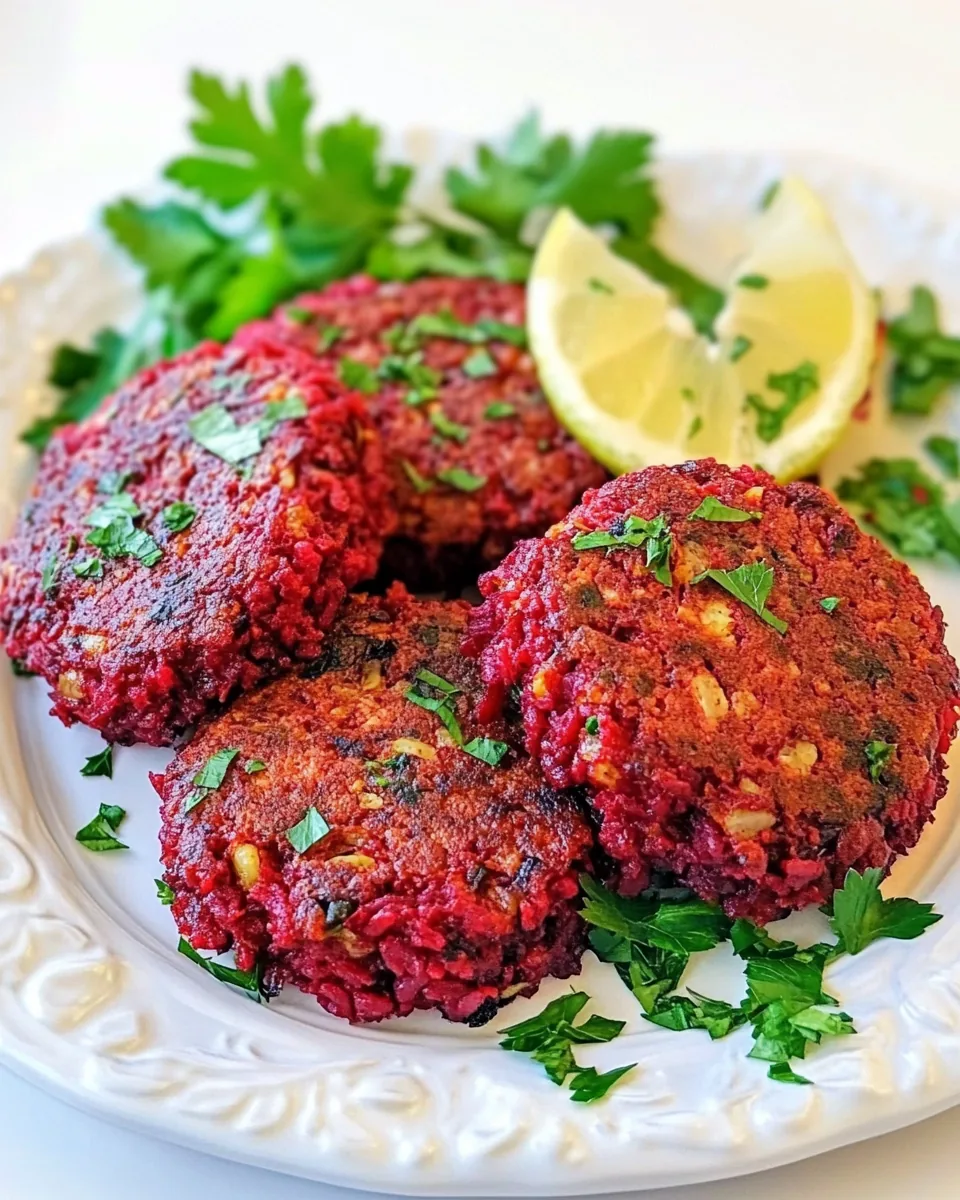 Red Rice and Beet Cakes