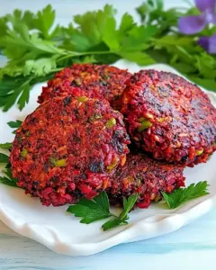 Red Rice and Beet Cakes