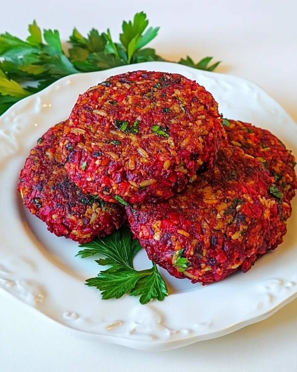 Red Rice and Beet Cakes