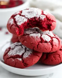 Red Velvet Crinkle Cookies