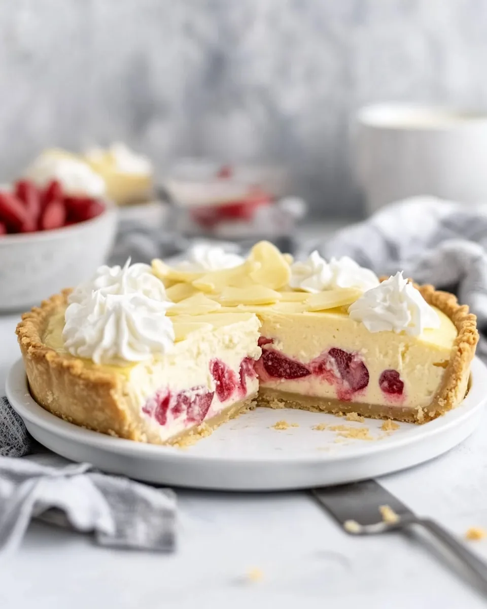 Rhubarb Cheesecake Pie