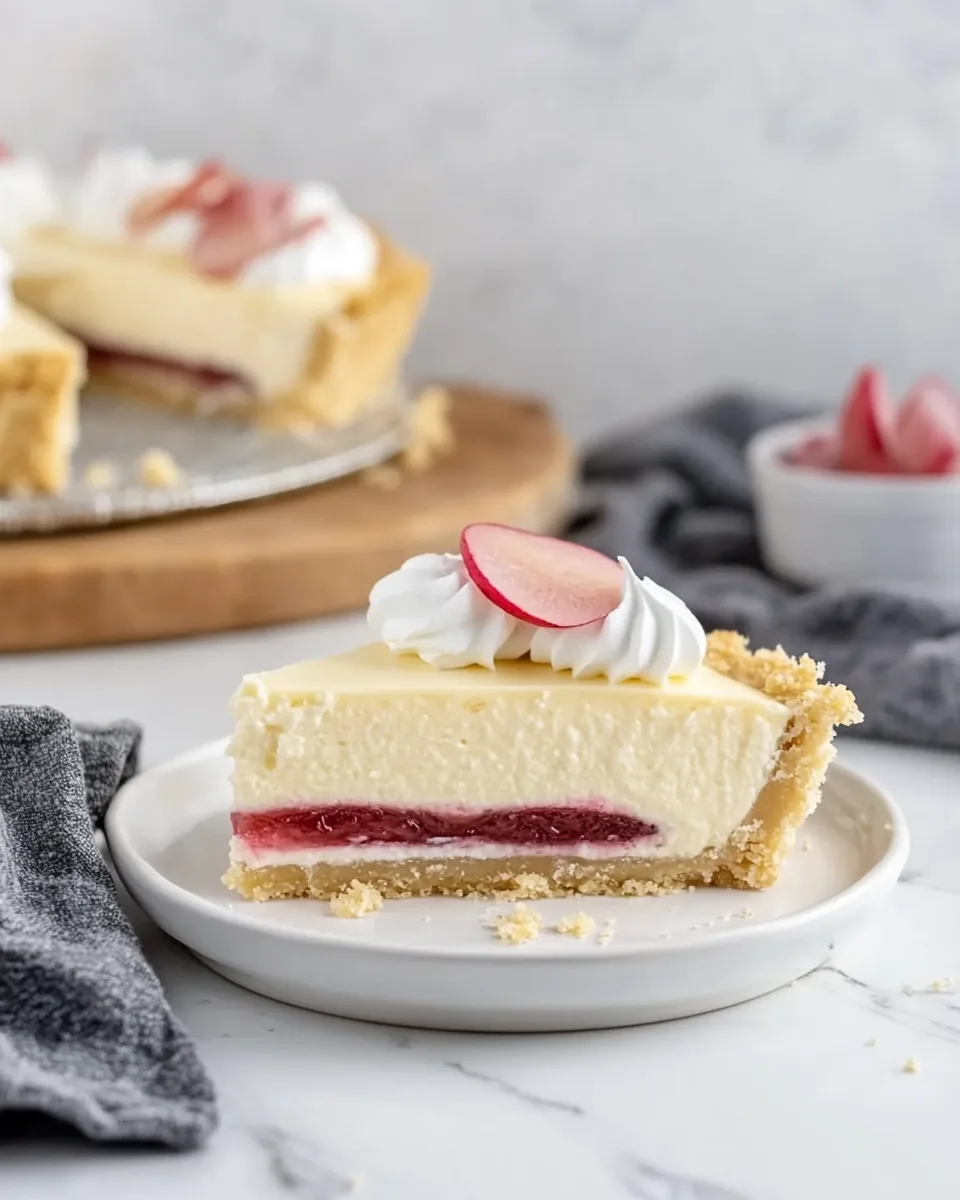 Rhubarb Cheesecake Pie
