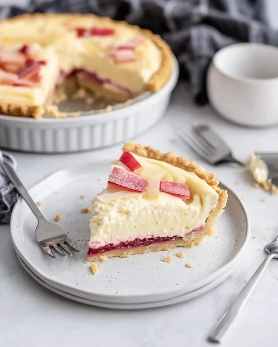 Rhubarb Cheesecake Pie