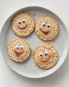 Rice Cracker Face Sandwiches