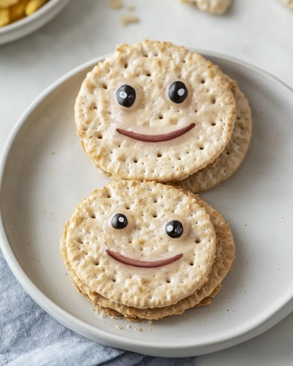 Rice Cracker Face Sandwiches