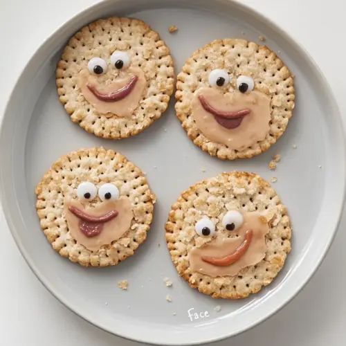 Rice Cracker Face Sandwiches