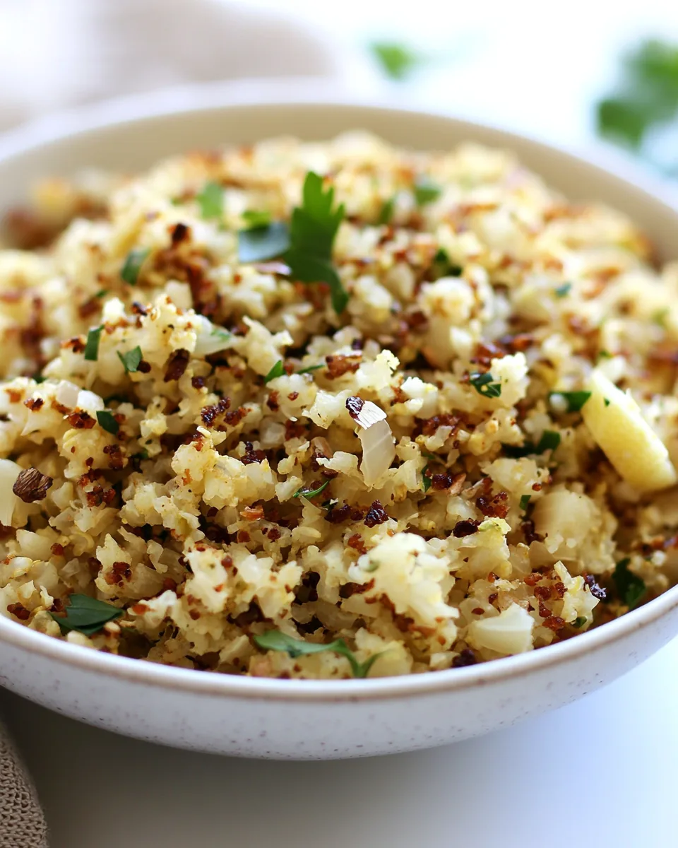Roasted Cauliflower Rice