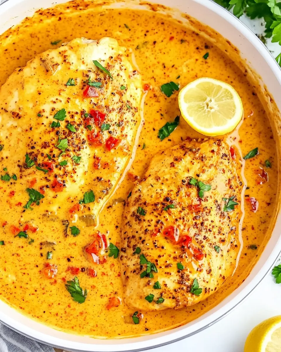 Roasted Red Pepper Skillet Chicken