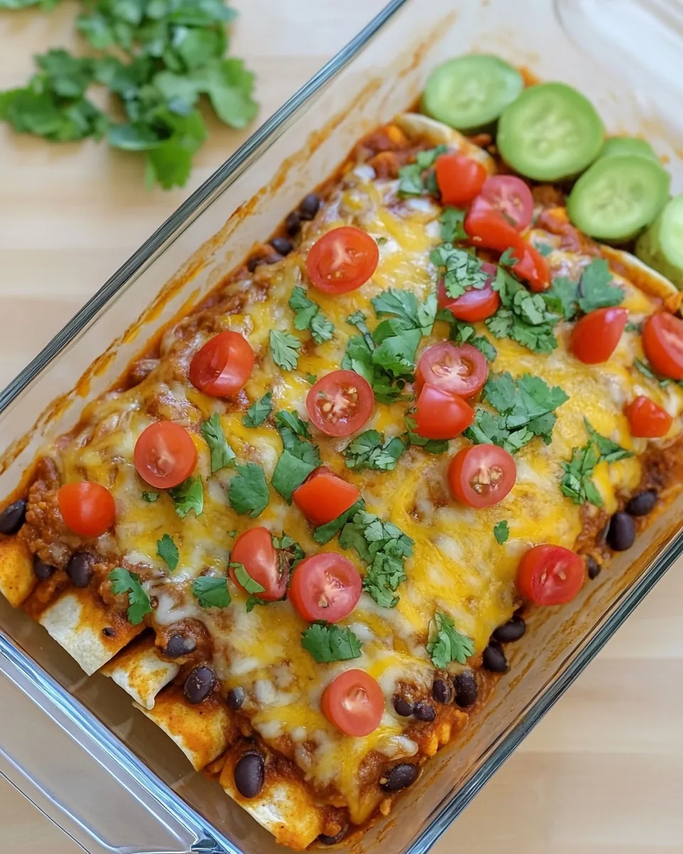 Roasted Sweet Potato and Black Bean Enchilada