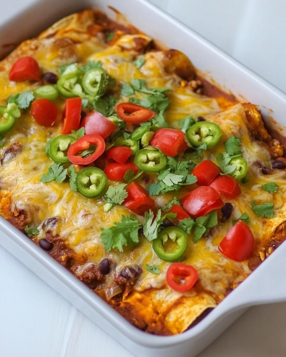 Roasted Sweet Potato and Black Bean Enchilada