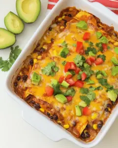 Roasted Sweet Potato and Black Bean Enchilada