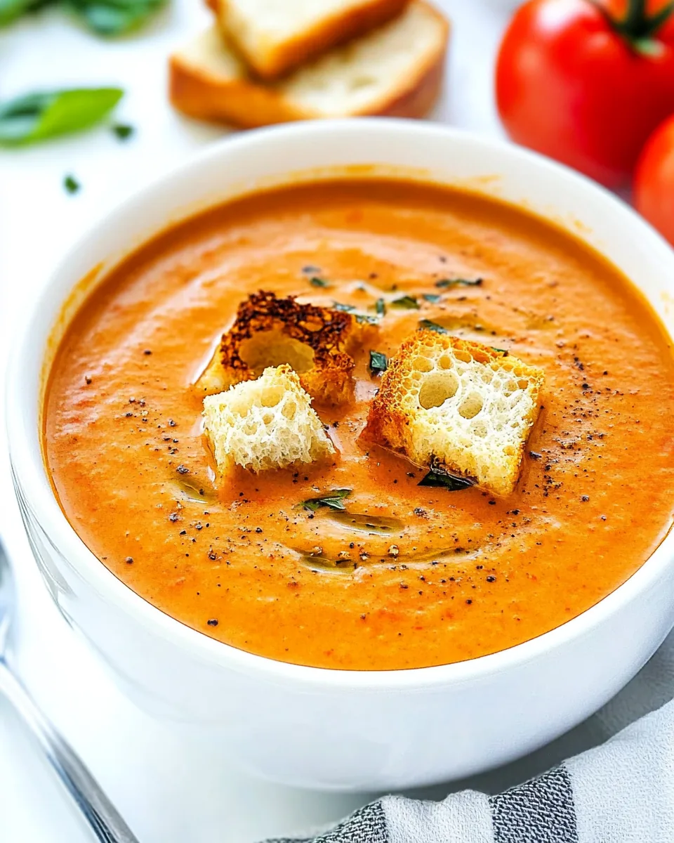 Roasted Tomato Basil Soup