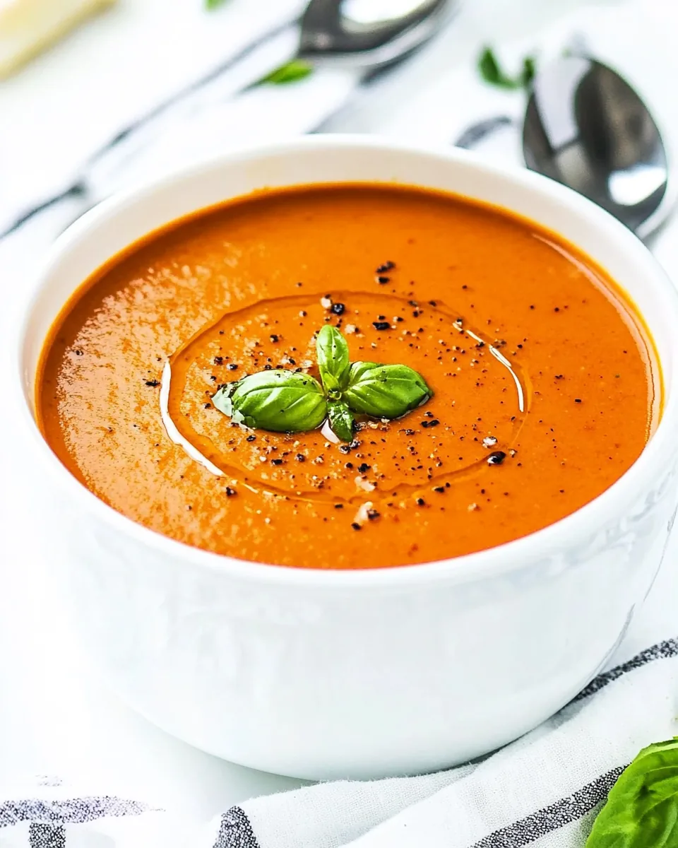Roasted Tomato Basil Soup