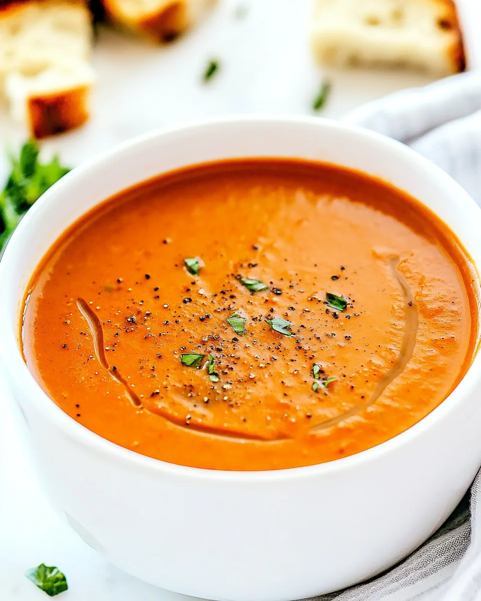 Roasted Tomato Basil Soup