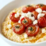 Roasted Tomato Grits with Goat Cheese