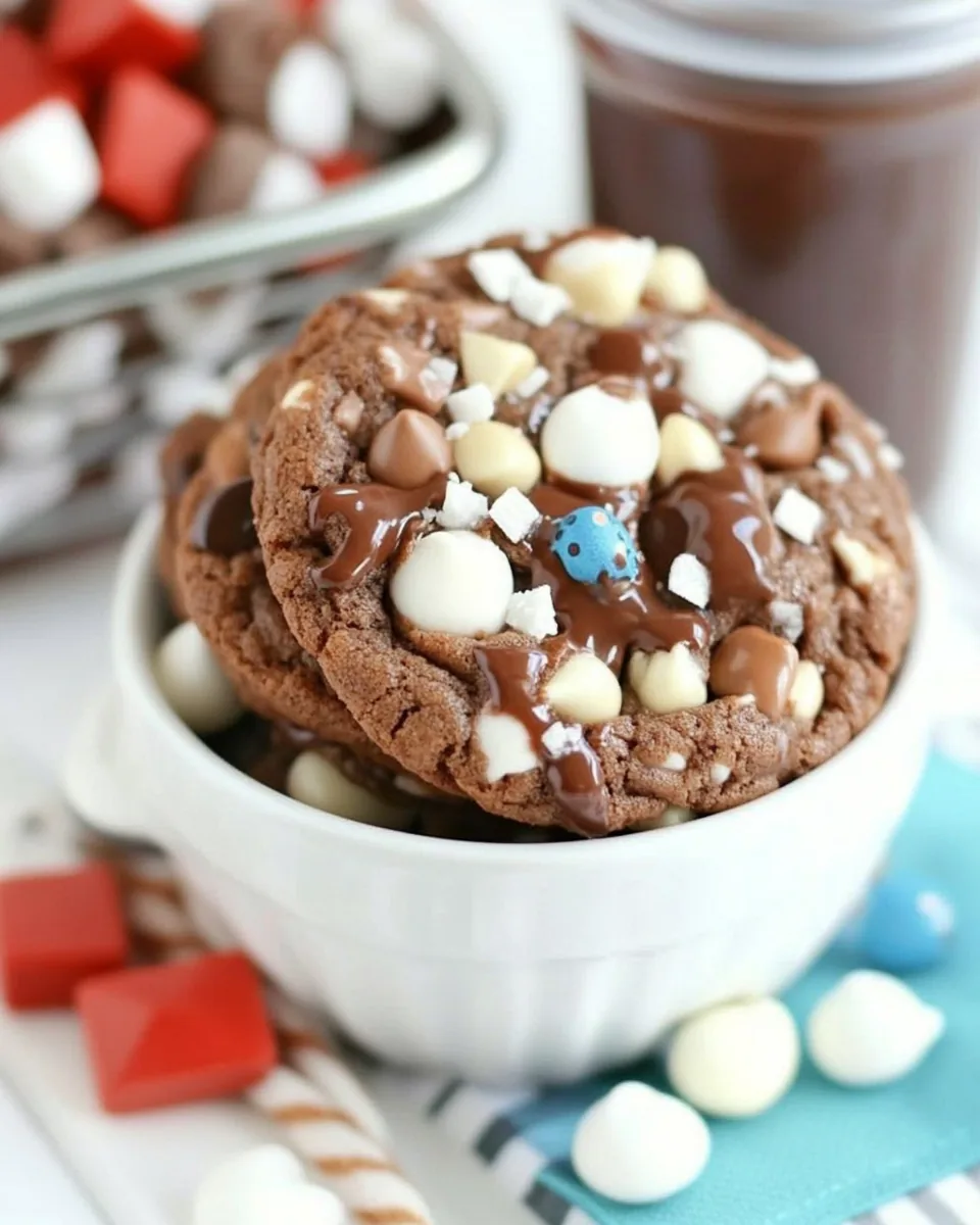 Rocky Road Nutella Pudding Cookies