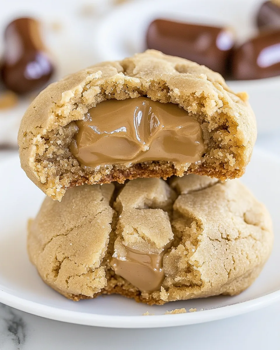 Rolo Stuffed Peanut Butter Cookies