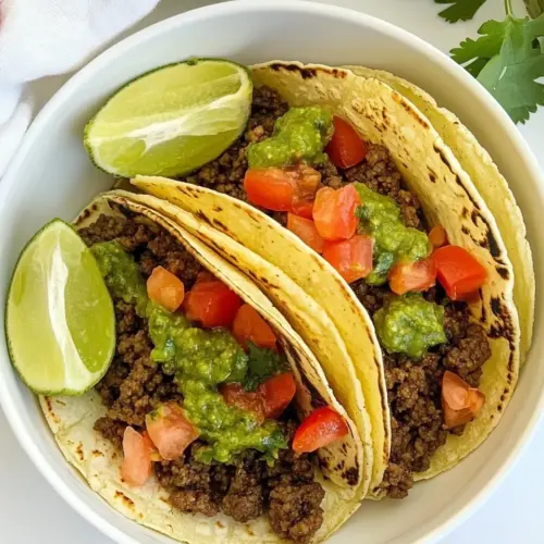 Salsa Verde Ground Beef Tacos