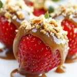 Salted Caramel Covered Strawberries