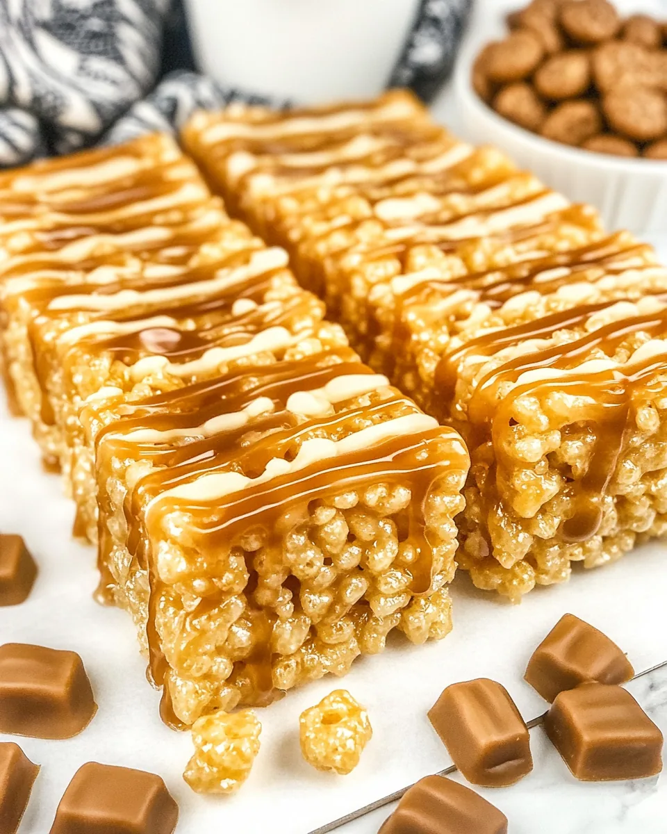 Salted Caramel Rice Krispie Treats