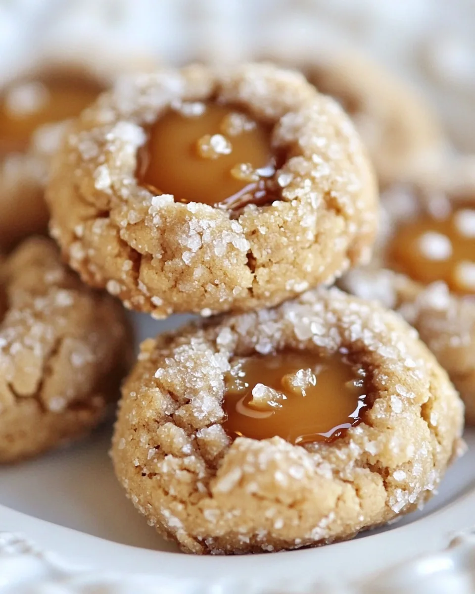 Salted Caramel Thumbprint Cookies