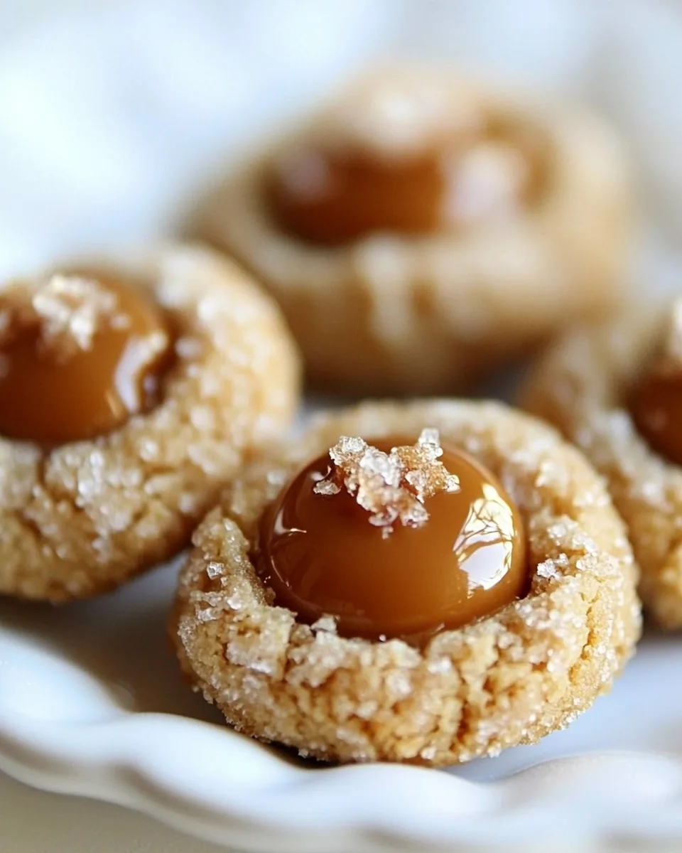 Salted Caramel Thumbprint Cookies