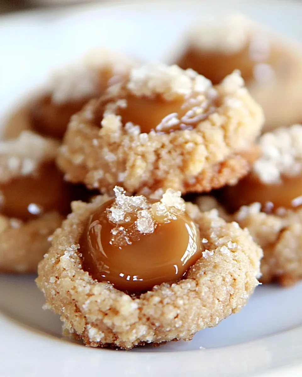 Salted Caramel Thumbprint Cookies