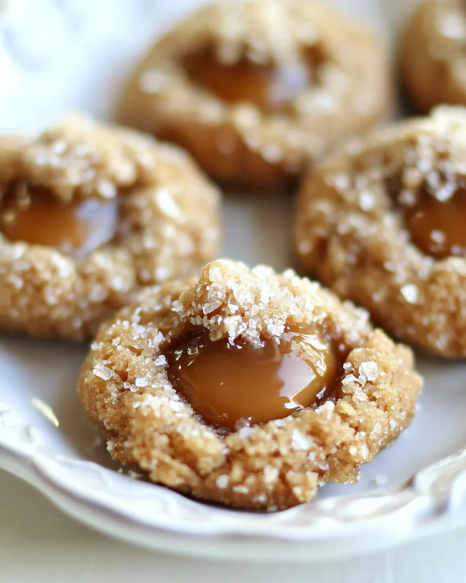 Salted Caramel Thumbprint Cookies
