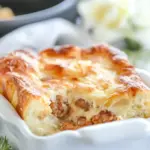 Sausage Croissant French Toast Casserole