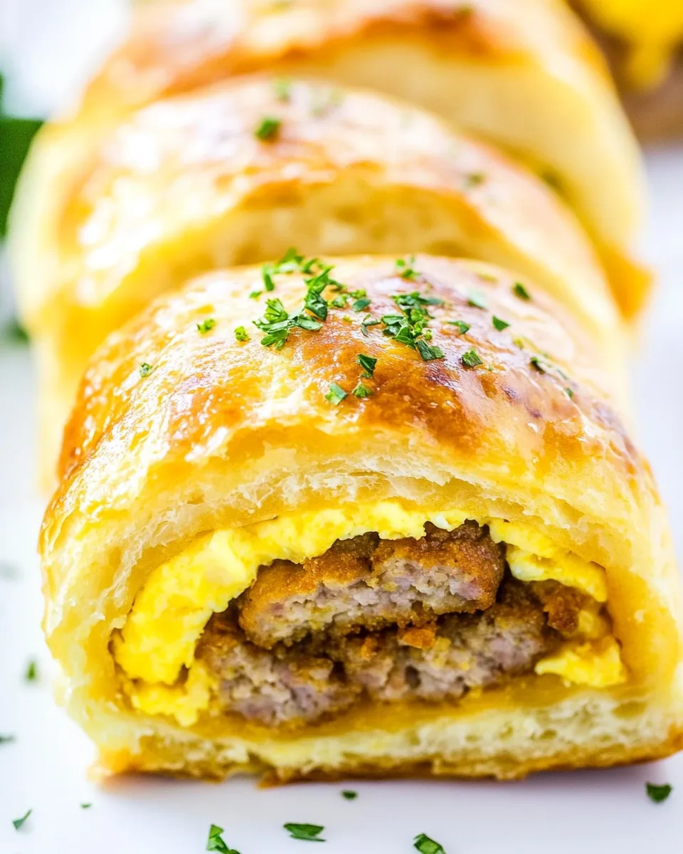 Sausage and Egg Breakfast Rolls