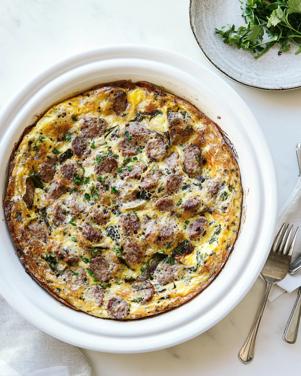 Sausage and Peppers Frittata