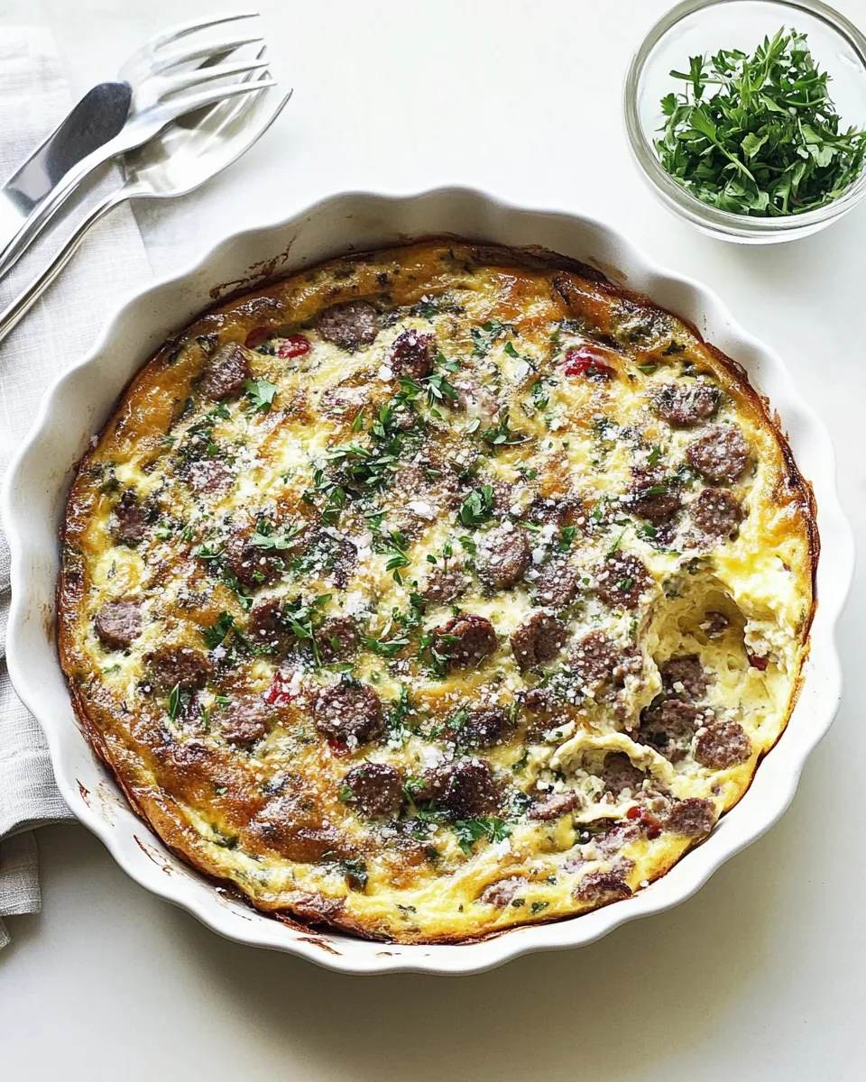 Sausage and Peppers Frittata