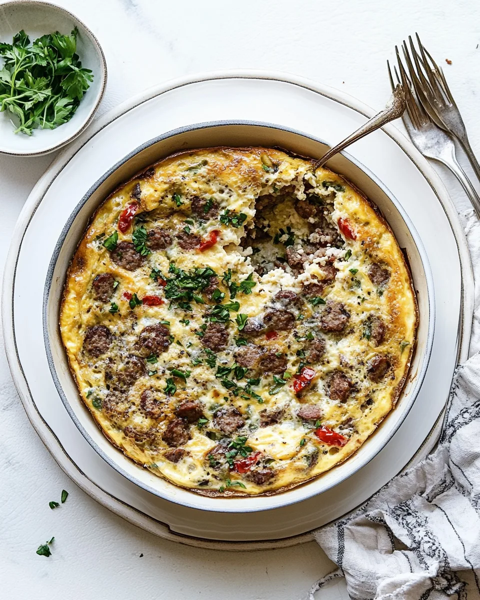 Sausage and Peppers Frittata