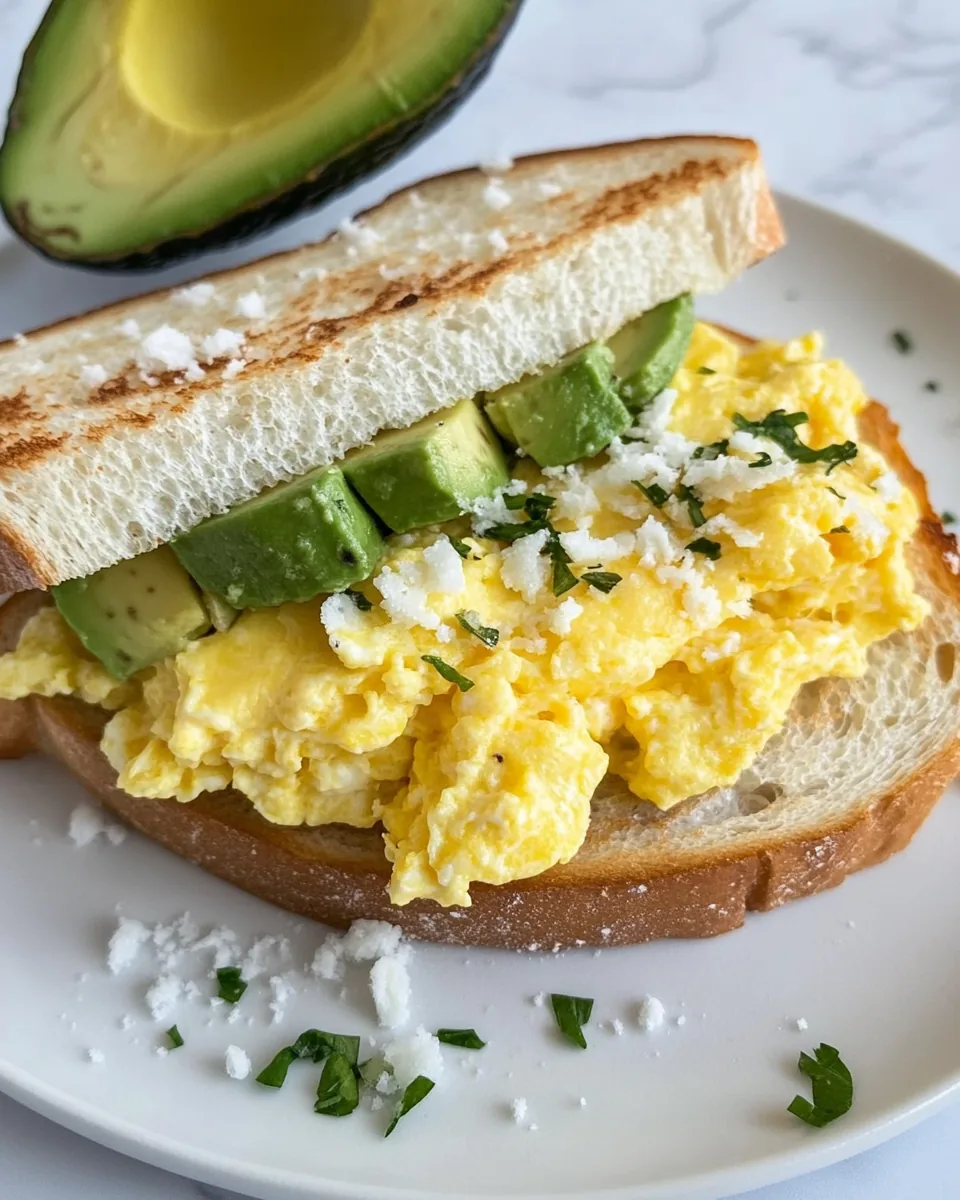 Scrambled Egg and Avocado Sandwich