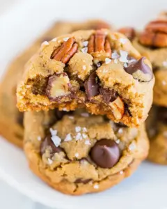 Sea Salt Browned Butter Chocolate Chip Pecan Cookies